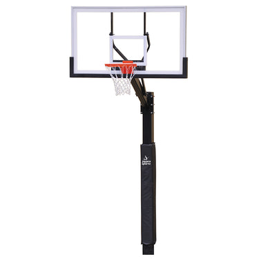 Basketball System - The Church Yard - (4 in. Sq. Pole with 40 in. in.Play Safe in. Area) - 48 in. Acrylic Backboard, Flex Goal, and Edge/Protector Padding